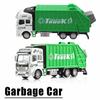 Colorful Diecast Garbage Truck Toy With Trash Bin For Kids Boys Xmas Gift
