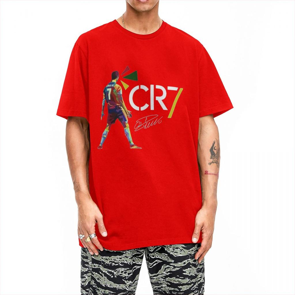 T-shirt con Firma Cr7 Cristianoed Ronaldoed Uomo Y2K Base Cotone Puro T-shirt Spiaggia Girocollo Magliette alla Moda Taglie Forti