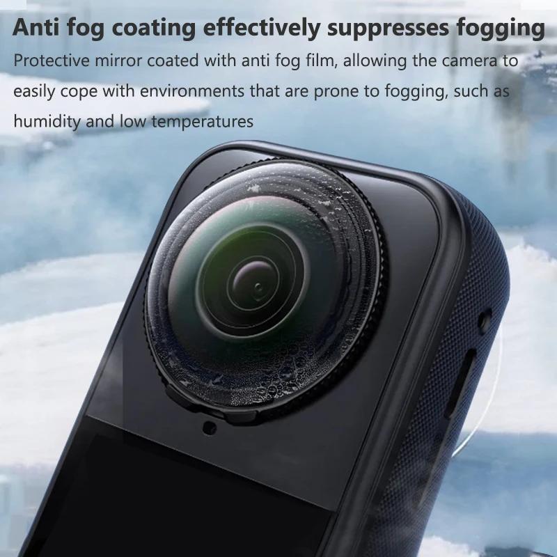 Lens Protector Cap for Insta360 X5 Premium Glass Lens Guards Scratch Proof Tempered Glass for Insta 360 X5 Camera Accessories