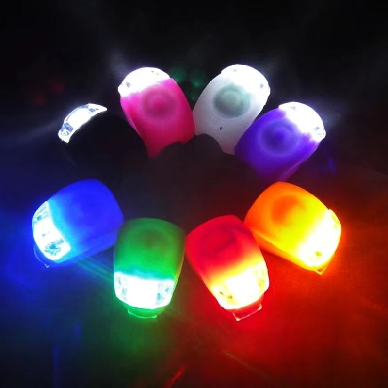 Bicycle Headlight Silicone 3 Modes Bicycle Front and Rear Lights Waterproof LED Head and Front Wheel Bicycle Lights