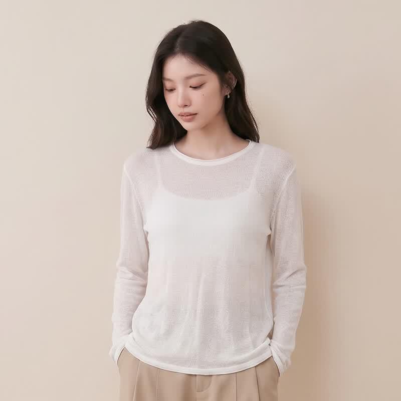 KOMPASU Women's Merino Wool Blend Long Sleeve Sweater