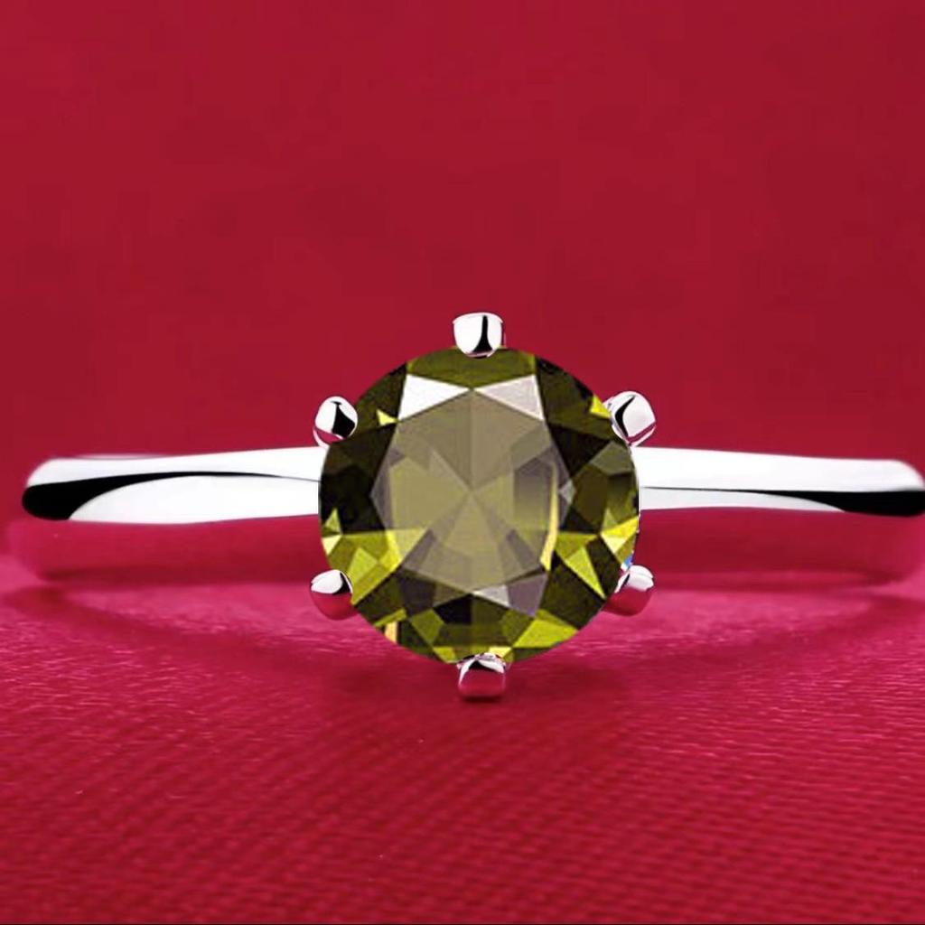 Popular In Japan and South Korea, T Family Classic One-Carat Moissanite Ring for Women