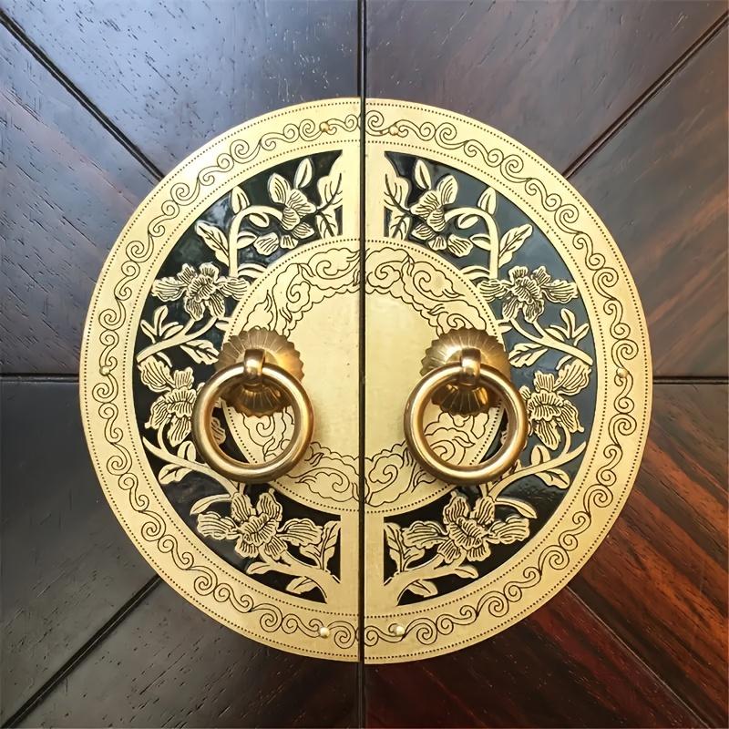 Vintage Cabinet Door Lock Handles in Polished Brass-An elegant upgrade for your cabinets,featuring easy install hardware with mounting screws included