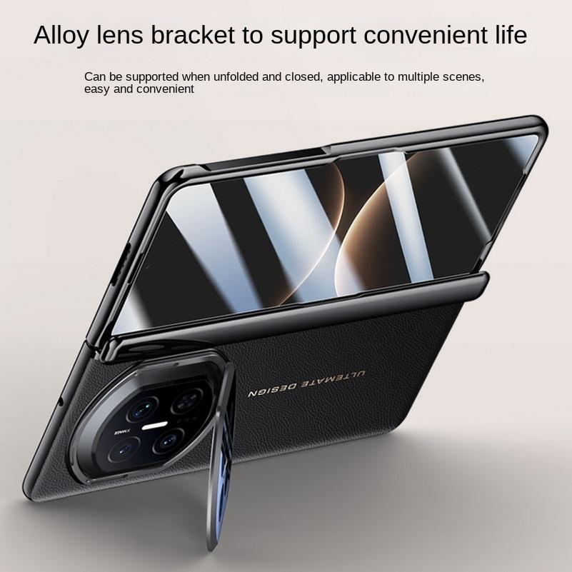 Electroplate Spring Hinged Plain Leather Tempered Glass Protect Case For Huawei Mate X7 HUAWEI MATE X7 All-inclusive Cover