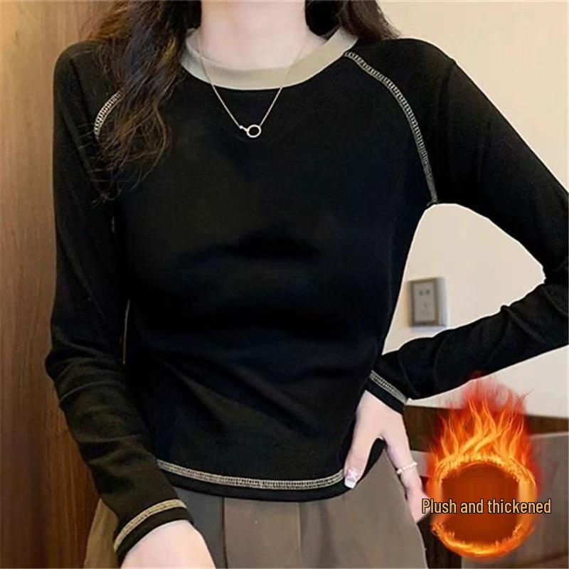 

Double-Sided German Velvet Women s Long-Sleeve Shirt: 2024 Autumn/Winter Chic & Versatile Top S recommends 70-100 jin