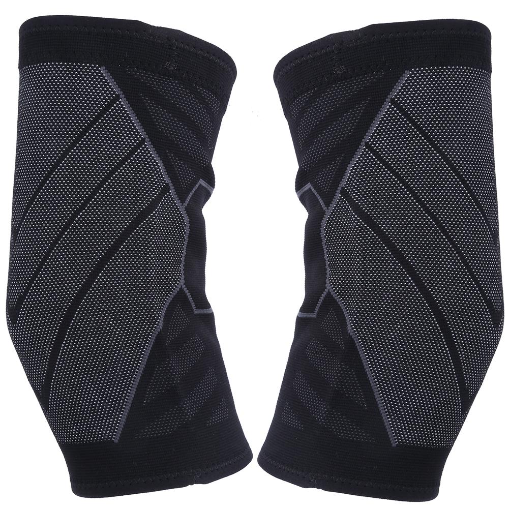 2 Stück Elastische Gestrickte Nylon Outdoor-Sport Kniepolster Schutz Knieschützer für Männer und Frauen XL