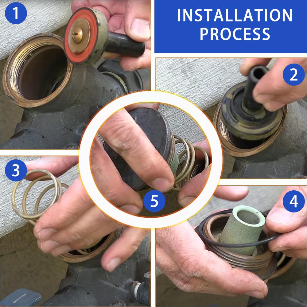 1-1/4"-2" Complete Backflow Repair Kit Fits for Zurn Wilkins 975XL/975XL2 Backflow Preventer Built-in Components Repair Set