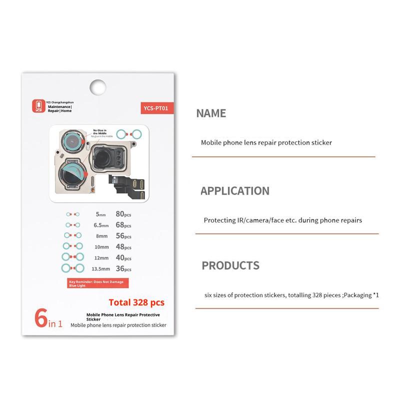 

Ремонт мобильного телефона Передняя камера Задняя камера Инфракрасная точечная матрица Камера для лица Наклейка для защиты от высокой температуры 1PC