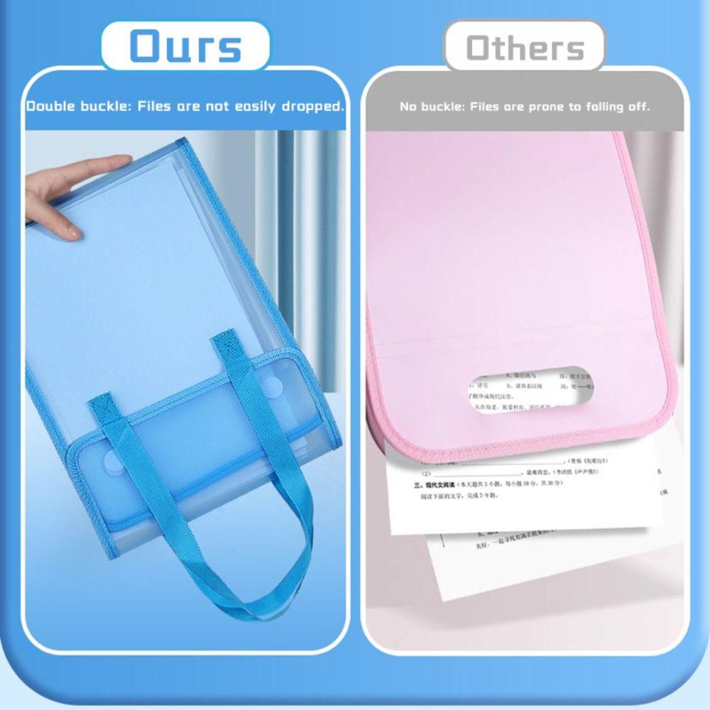 12-layer A4 File Folder Handheld Data Bag Professional Test Paper Storage Folder  for School Office