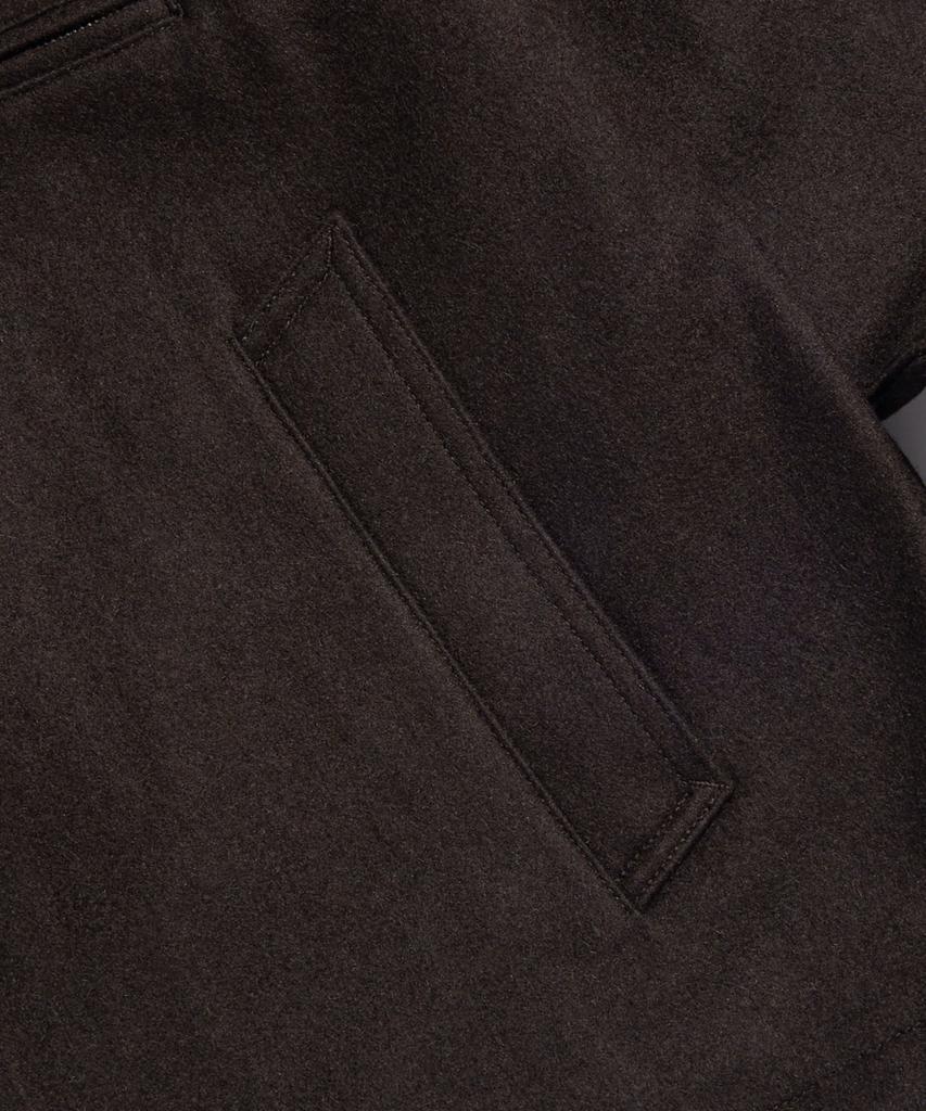 Espionage Wool Blend Track Blouson Dark Brown