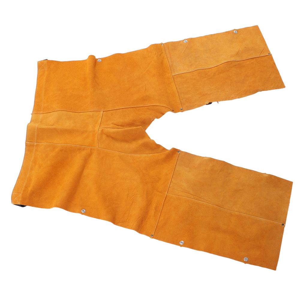Welding Safety Chaps Leather Apron Adjustment Split Leg Fire Wear Resistant Protective Apparel