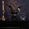 Mysterious Gothic Halloween Accessory Witch Resin Lantern, Ghoul Terrifying LED Night Light, Art Sculpture Waterproof Hell Reaper Spooky Tabletop