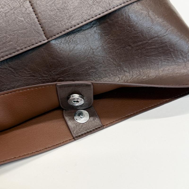 Borsa a Secchiello in PU con Tasca Frontale Grande Capacità Borsa a Spalla alla Moda