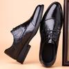 2024 autumn new men's business leather shoes men's British lace-up formal men's shoes pointed single shoes work shoes 1999