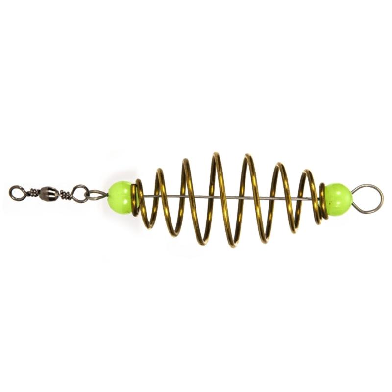 20Pcs Fishing Tackle Baits Holder Feeder Fishing Tool Fishing Spring Baits Cage Set Glowing Fishing Feeder Baits Cage