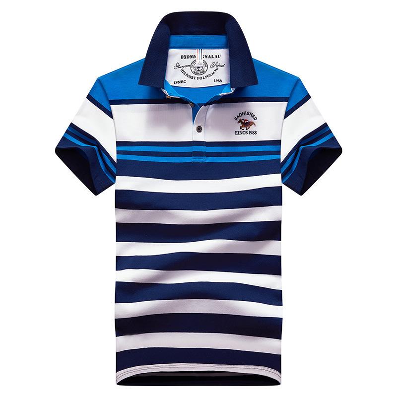 

Летняя рубашка поло мужская с коротким рукавом деловая тонкая корейская вышитая рубашка с половиной рукава сплошного цвета XL 65-75KG