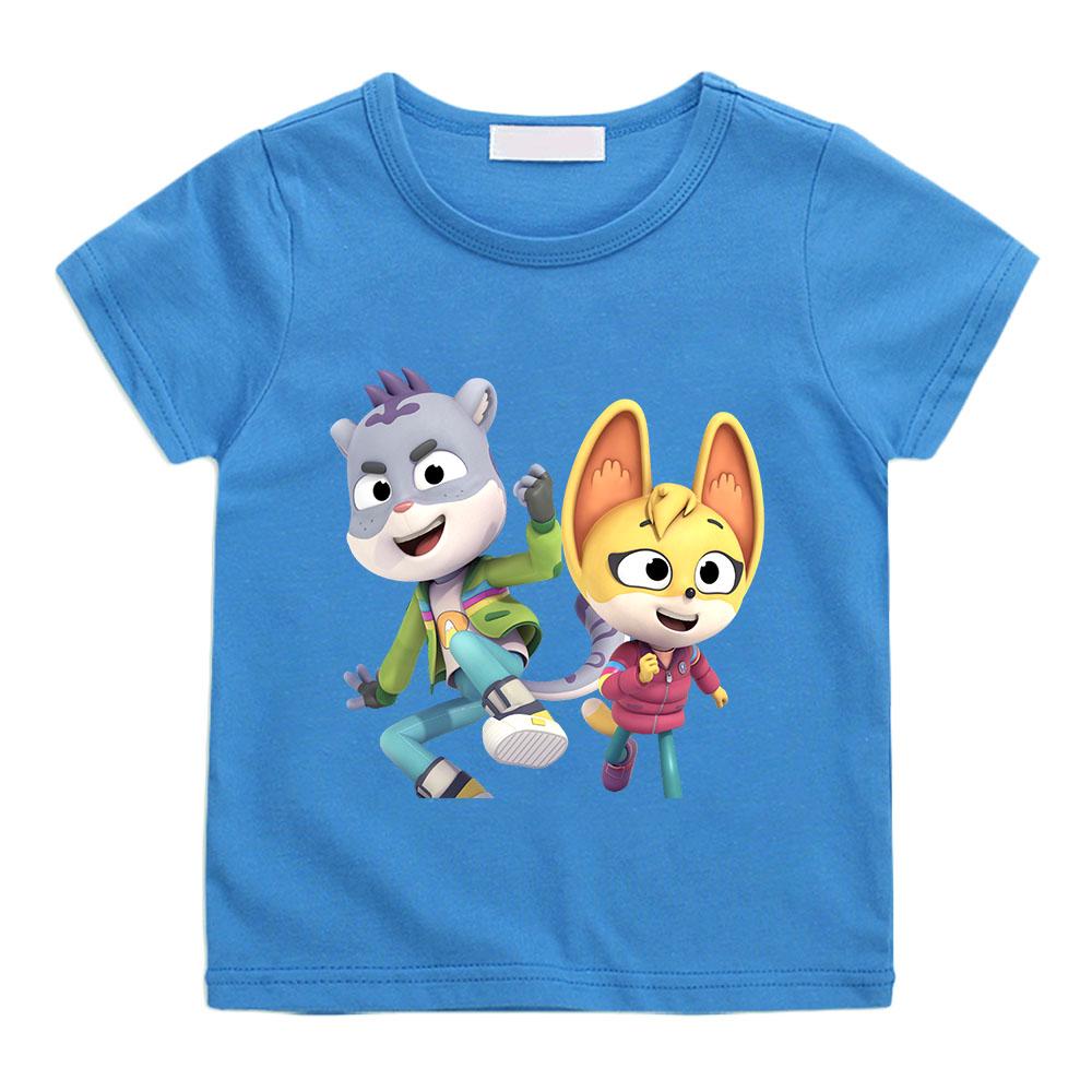The Creature Cases Cartoon Print Children's T-shirts Cotton Short Sleeve 2-12Y Boys Girls Tees Casual Crew Neck Tops for Summer