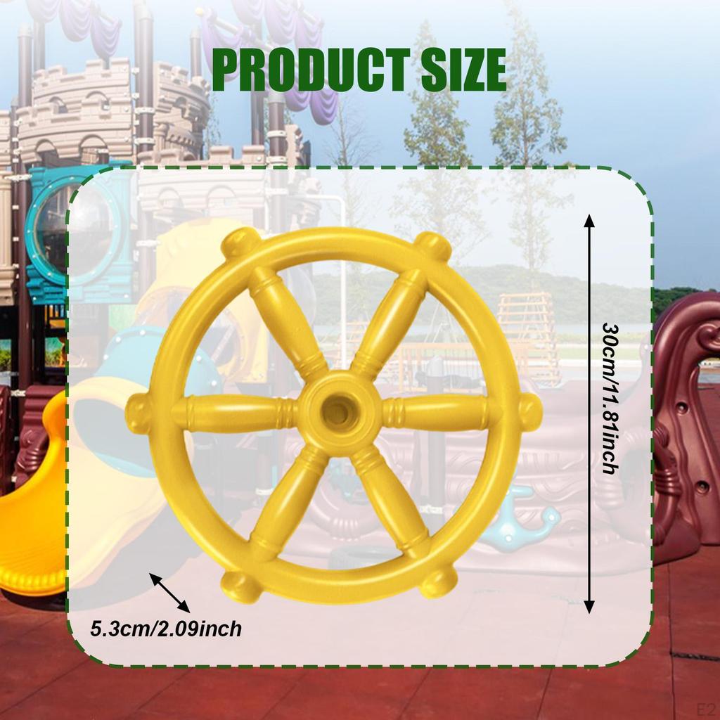 Pirate Ship Wheel Toy Gym Steering Playground Accessories for Tree House Play Outdoor