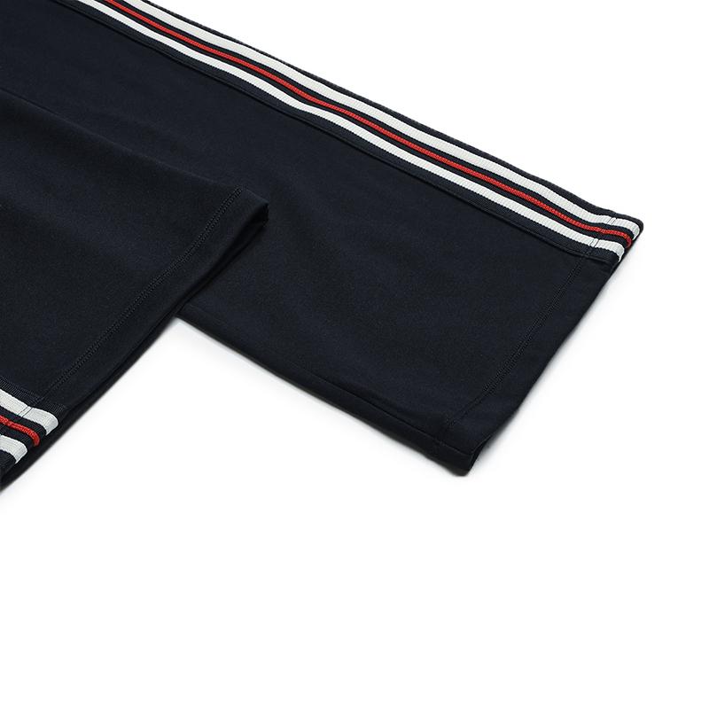 FILA Heritage Classic Striped Soft Yarn Knitted Straight Loose Casual Pants Women bottoms Legendary-Blue F11W548605FNV