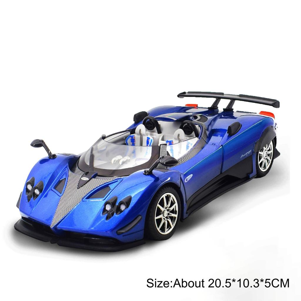 1:24 Scale Pagani Huayra BC Zonda HP Car Toy Model Metal Diecast Miniature Light Music Vehicles Models Hobby Ornaments Gifts