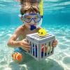 Cute Cartoon Design Underwater Dive Toys with Storage Cage Pool Diving Game Set  Summer Water Play