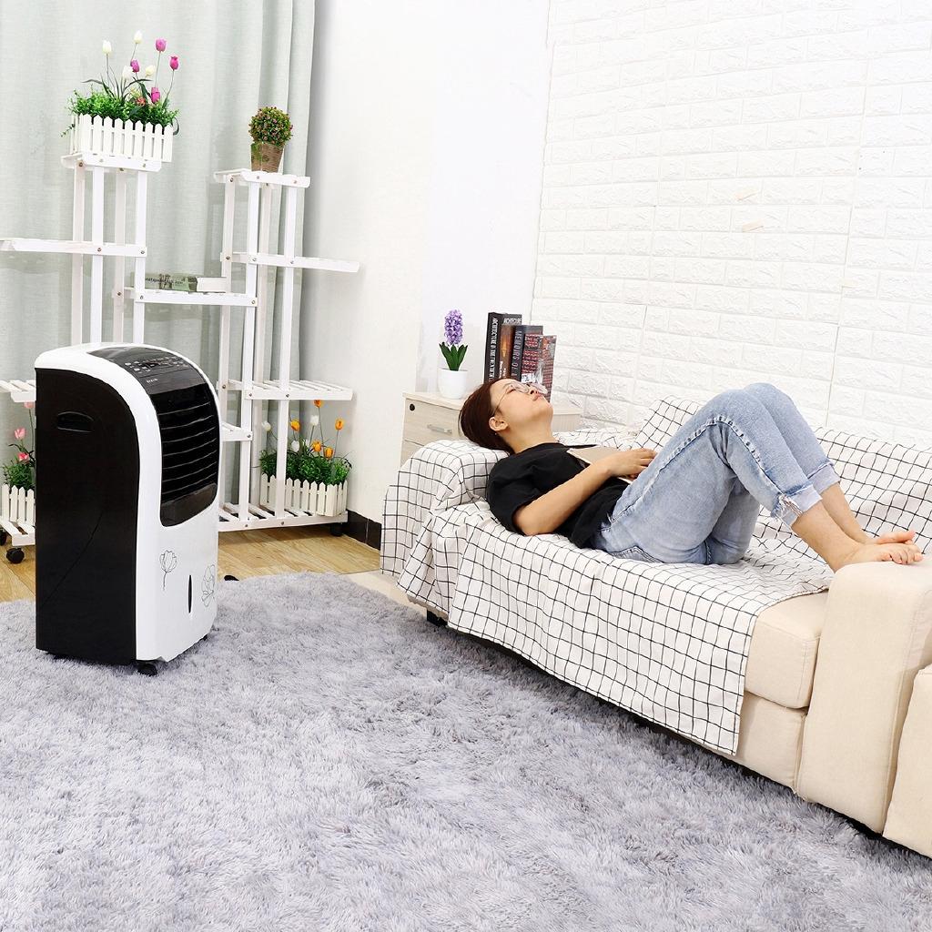 Air Condition Fan 8L Large Tank Indoor Room Remote Control 2000/80W Power Saving Mobile Water Air Cooler/Heater Sleep Timer 220V