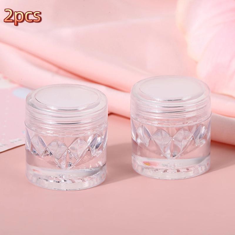 2/5 Pcs Empty Sifter Jars With Mesh Loose Powder Container Clear Cap Diy Cosmetic Refillable Bottles