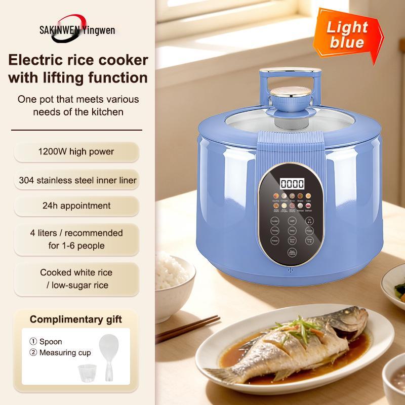 Multifunctional Rice Cooker with Water Separation, Steaming, and 304 Stainless Steel Inner Pot