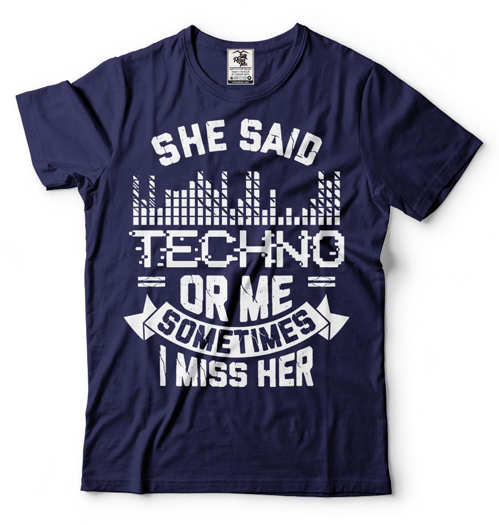 Funny Techno Or Me? Graphic Tee - Techno Lover Gift S
