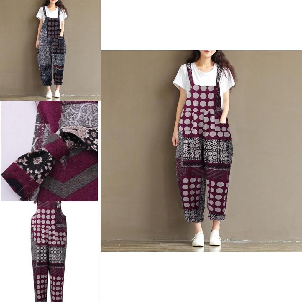 Premium Boho Women Sleeveless Bandage Jumpsuits Casual Floral Overalls Rompers With Timeless Charm