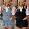 Denim Waistcoat Waistcoat Denim Sleeveless Vest Female