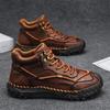 Autumn Winter Handmade Men Boots Shoes Comfortable Ankle Boots Casual Moccasins Tooling Leather Shoes