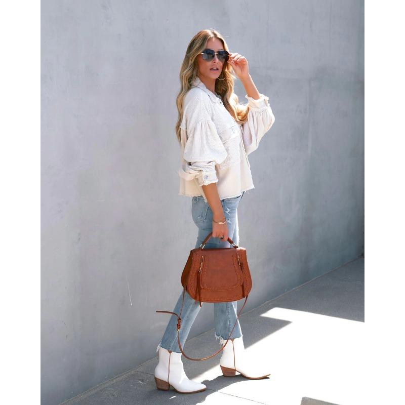 VEZFAA Dámská móda Ležérní Jednobarevný potisk Podzim Zima Dlouhý rukáv POLO Bundy a kabáty