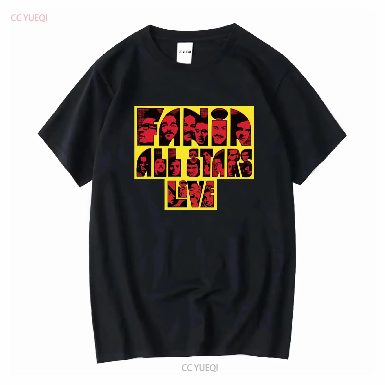 Fania All Stars live T Shirt Salsa Hector Lavoe Willie Camisetas Estrellas vintage Washed Comfortable Unisex homme streetwear XXXXXL разноцветный