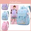 Childrens Cartoon Canvas School Backpack With Ergonomic Straps For Elementary Students