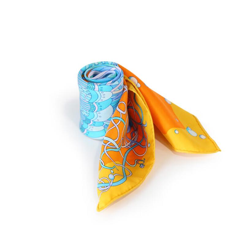 Aurora Jellyfish Design Mulberry Silk Scarf