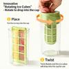 3 in 1 Ice Cube Mold Cup Ice Making Straw Cup 8 Grids Portable Ice CubeTray Cup Touch-Free Large Capacity Ice Storage Bottle