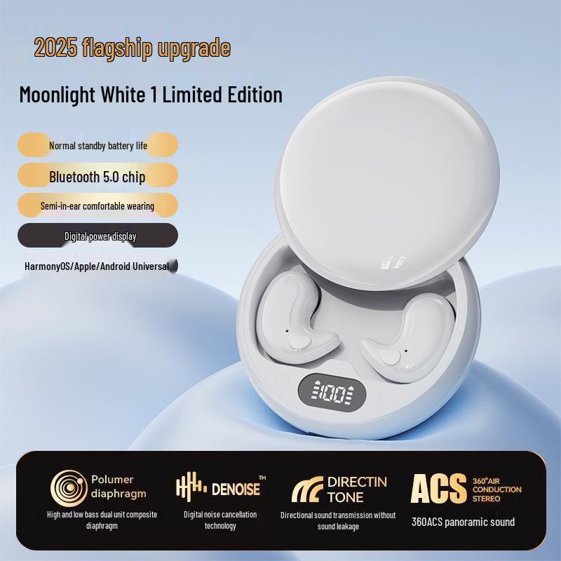 Unisex True Wireless Bone Conduction Headphones: Long-Wearing, Breathable, Painless Fit with Extended Battery Life