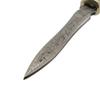 Dropship Real Damascus Steel Semi-finished DIY Tea Knife Blanks Mini Straight Knife Needle with Brass Fittings
