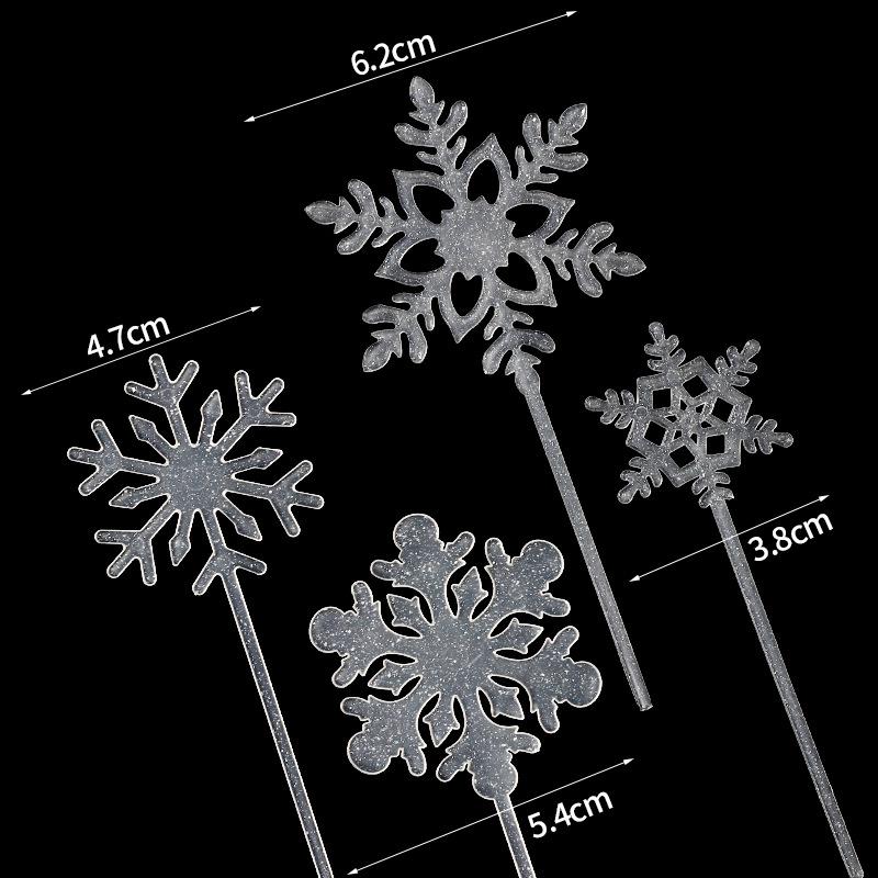 

Заморожена різдвяна сніжинка Акрилова вставка для прикраси торта