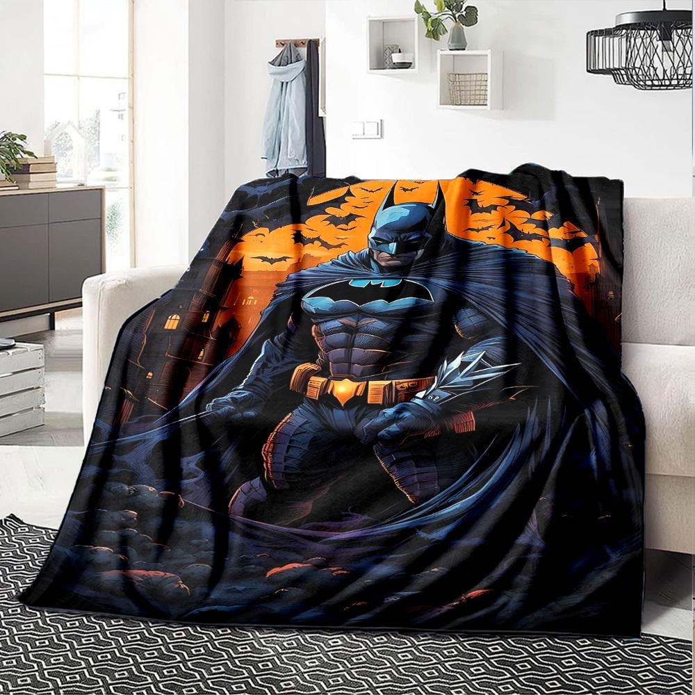1pc Batman, Gotham Flannel Blanket Soft Warm Throw for Home, Office, Travel, All-Season Cozy Bedding GiftL1180
