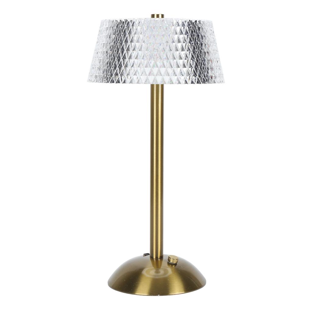 Dimmable Crystal Table Lamp 3 Color Changing Touch Control LED Rechargeable Desk Lamp for Bedroom