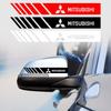 Car PVC Stripe Racing Strips Rear View Mirror Stickers Badge  For Mitsubishi Lancer Ralliart 10 3 9 EX Outlander 3 ASX L200 ASX