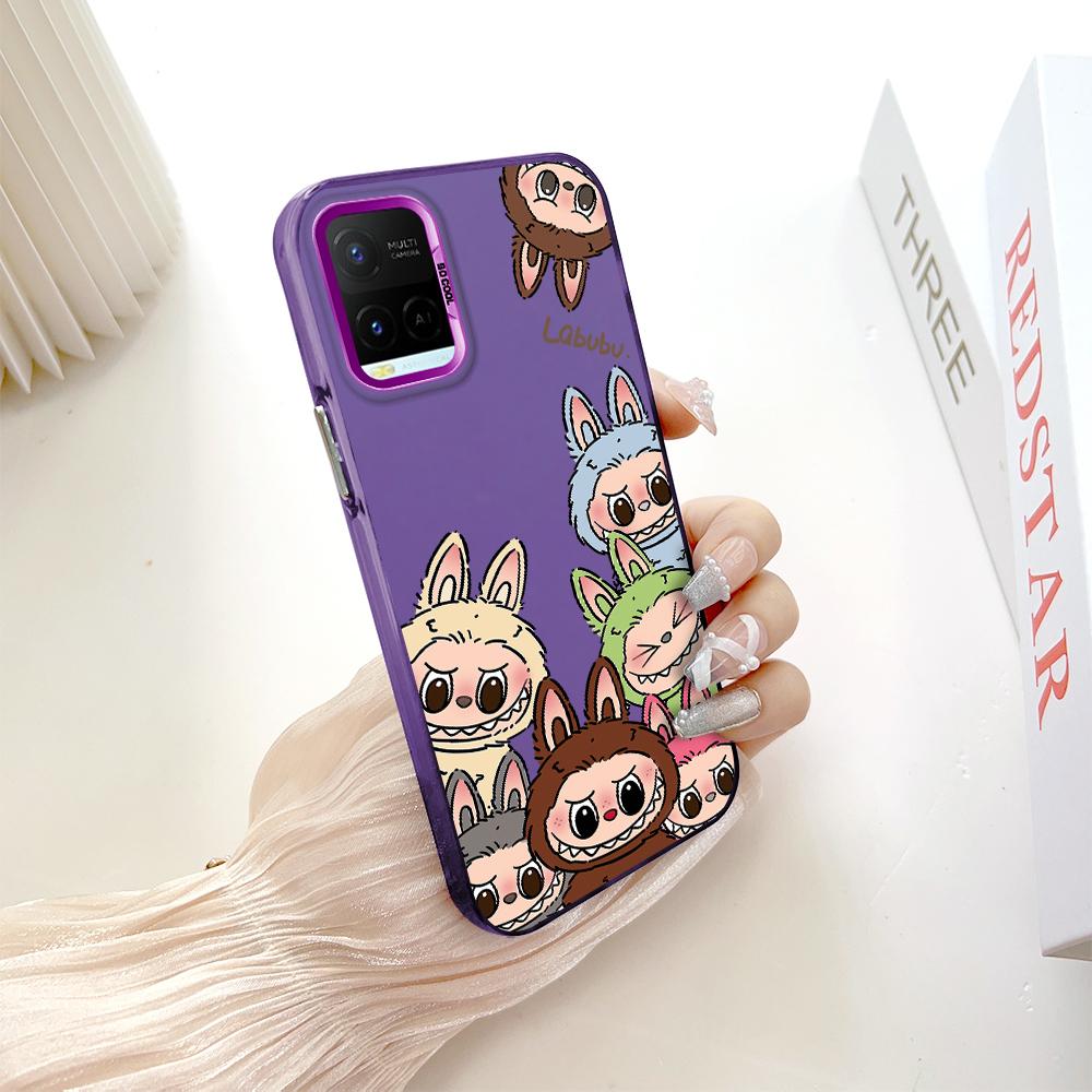 Painted Pattern Colorful Sliver Double Sided Hard Shell Shockproof Anti-fall Phone Casing for Vivo