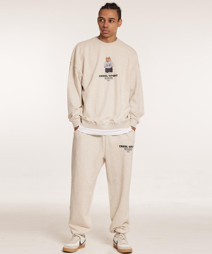 CREAM SODA LAB Crsdel Sports Jogger Pants Oatmeal