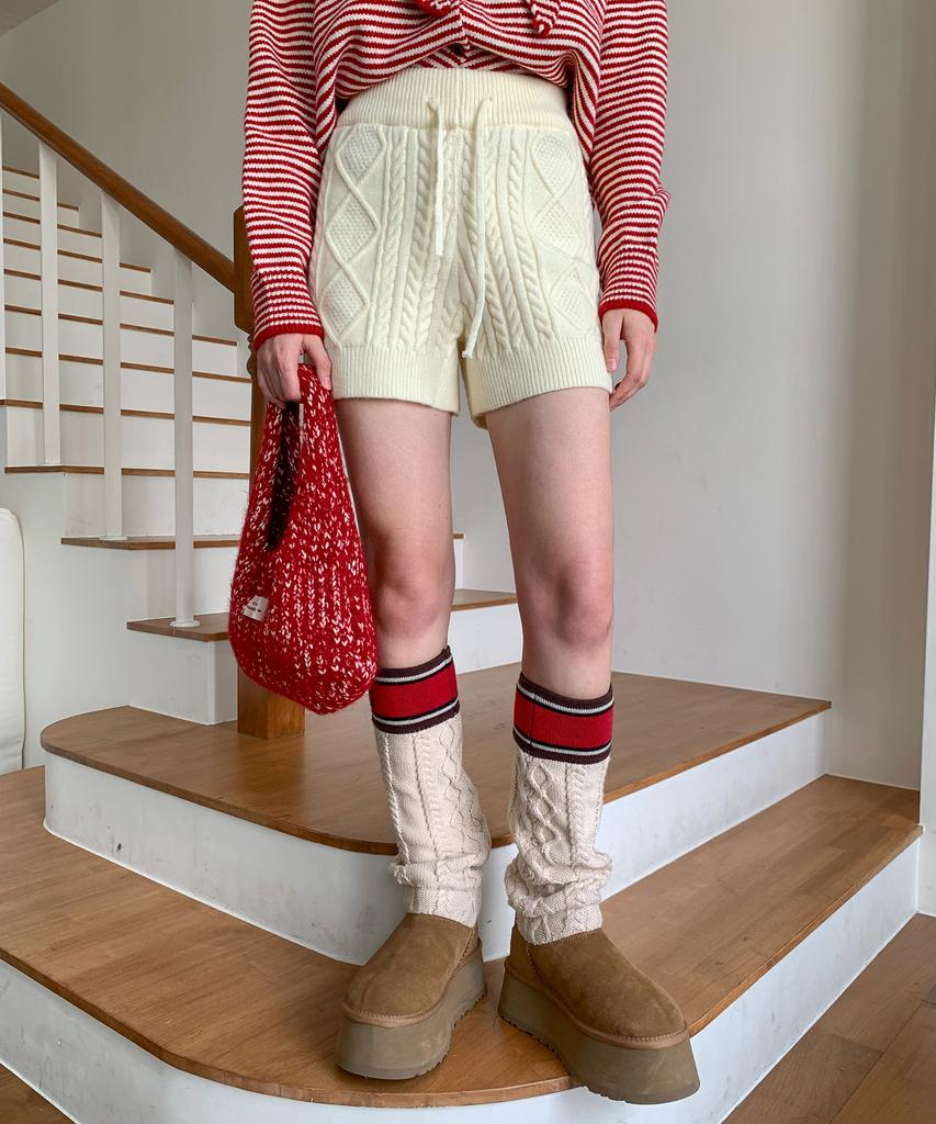 Baseukala Twisted Knitwear Shorts (3Colors)