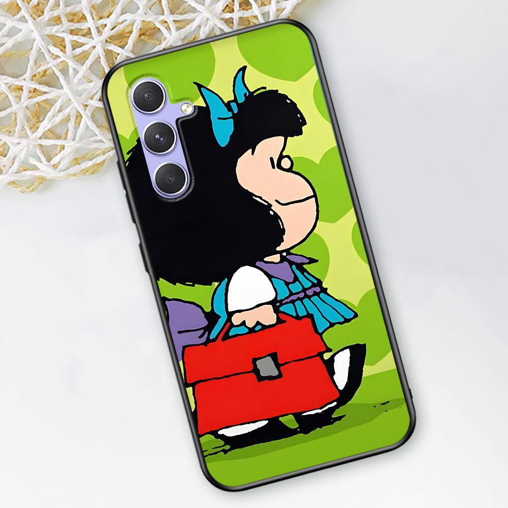 Cute Mafalda Case for Samsung Galaxy A51 A53 A54 A31 A52 A12 A13 A21s A22 A32 A11 A22 A33 A41 A52s A73 A14 A24 TPU Phone Cover