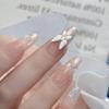 Zircon Nail Accessories Pearl Shimmering Butterfly Silver Diamond Inlaid Three-Dimensional Ffairy Style Alloy Nail Decoration