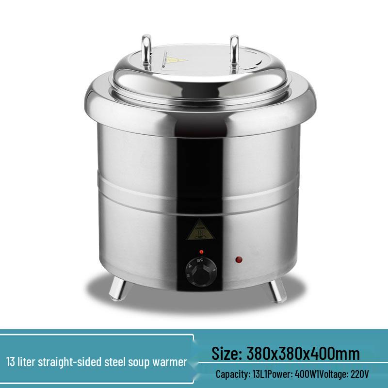 304 Stainless Steel Electronic Soup Warmer and Porridge Cooker for Commercial Use