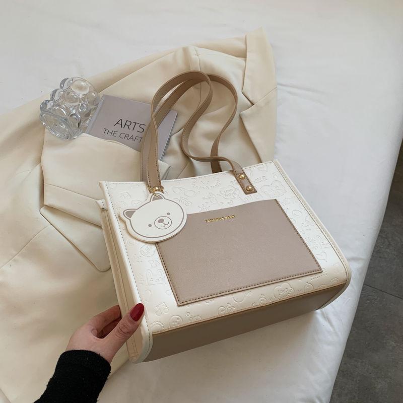 

Larong bag women s bag autumn and winter new fashion textured shoulder bag high-end versatile commuter tote bag хаки